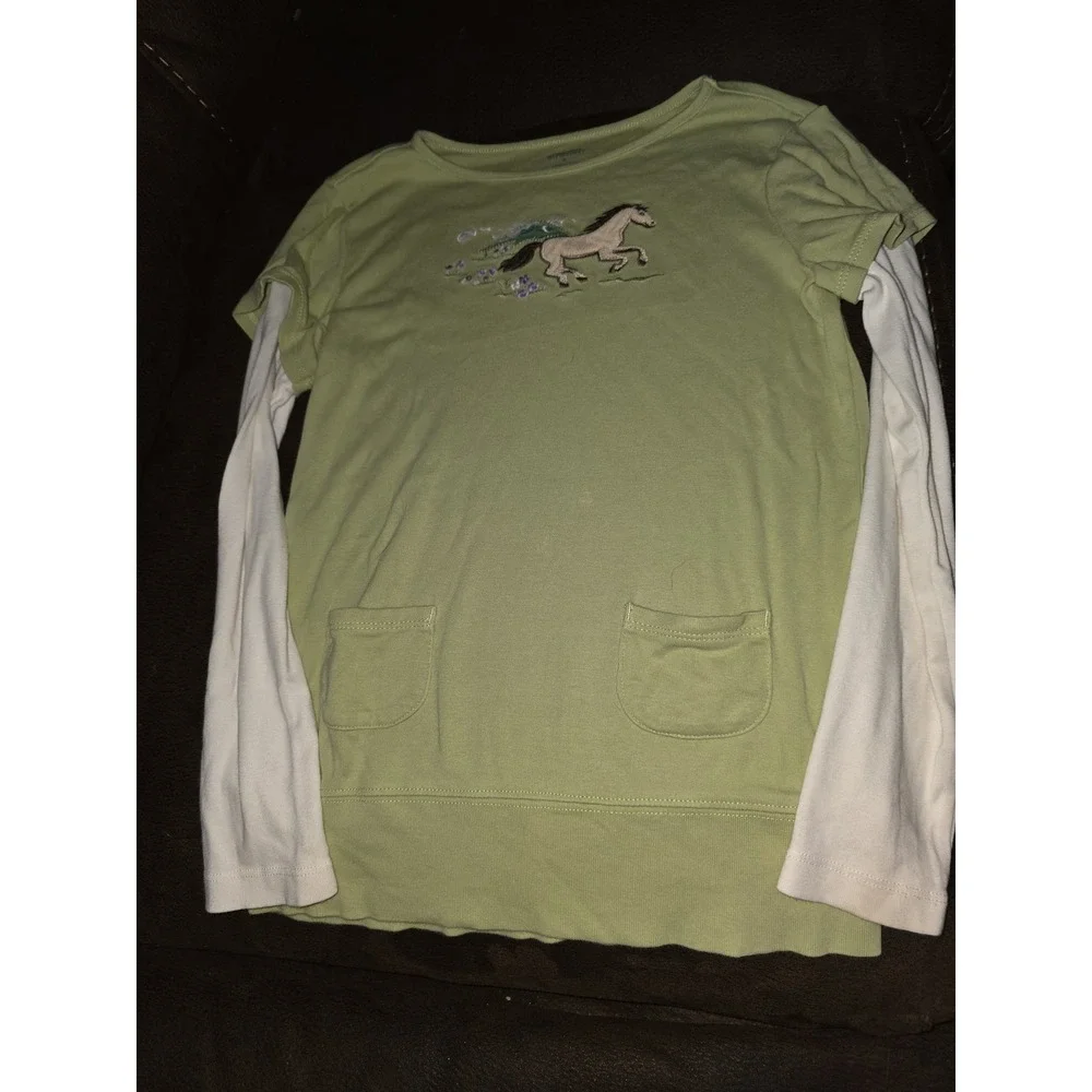 Gymboree cowgirls at heart horse top size 8 long sleeve